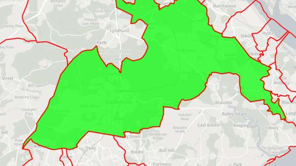 Brockenhurst ward map