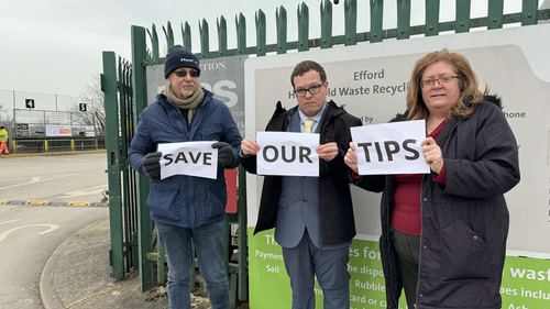 Jack, Richard and Caroline at Tip