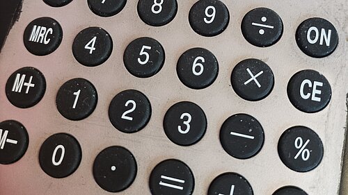 Calculator number pad