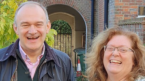 Lib Dem Leader Ed Davey meets New Forest East Candidate Caroline Rackham