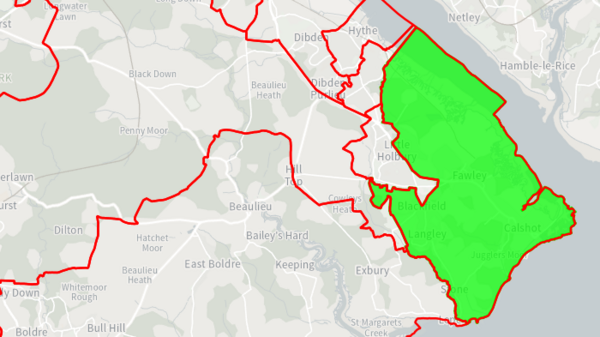 Fawley ward map